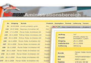 Administrationsbereich Online Shop