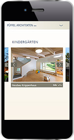 Ansicht der Website auf Smartphones