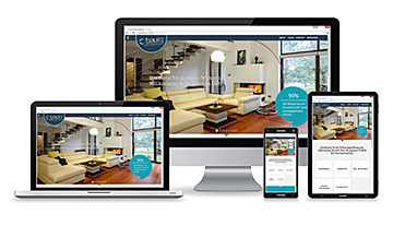 Responsive Website auf verschiedenen Endgeräten