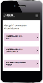 Ansicht der Website auf Smartphones