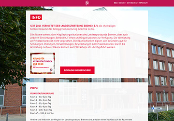 Homepage Veranstaltungsräume im LSB Bremen